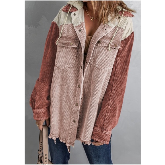 BellanBlue Jackets & Blazers - Color Block Corduroy Jacket Shacket
